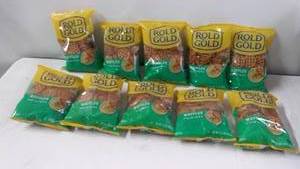 lot 144 image: Lot of 10 Rold Gold Original Waffle Pretzels - 3.5 oz Bags
