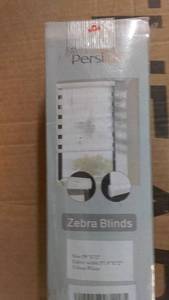 lot 153 image: Persilux Zebra Blinds 50 x 72 in White
