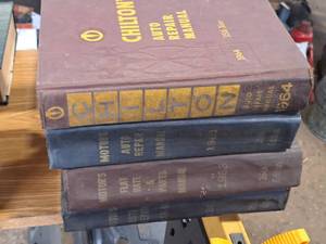lot 127 image: Lot of (4) 1962, 1963, 1964 Auto Repair Manuals and Flat Rate & Parts Manual