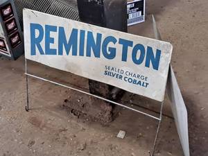 lot 148 image: Remington logo Metal Sign