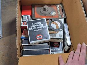 lot 157 image: Lot of (1 Box) NAPA Automotive Thermostats and Thermostat Gaskets