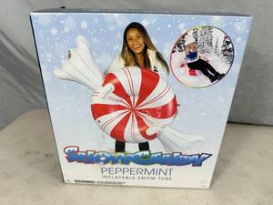 New Snowcandy Peppermint Shaped Inflatable Snow Tube