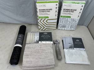 New Shower Curtains, Tub Mat, Ironing Board Covers, Shower Curtain Hooks