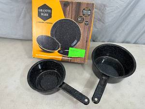 New Graniteware Enamel Pots and Dining Set