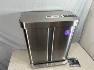 New Simple Human 58 Liter Dual Compartment Trash  Recycling Bin
