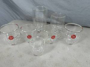Assorted Bodum Mouth Blown Double Wall Espresso and Coffee Mugs