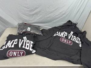 3 New Camp Vibes Only Hooded Sweatshirts - Size 2XL, 2XL Tall, and 3XL Tall