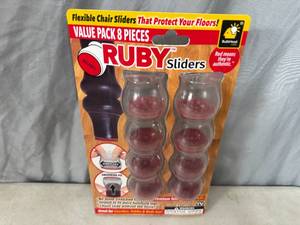 New 9 Pack of Ruby Chair Sliders