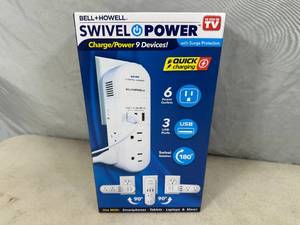 New Swivel Power Power Outlet with USBs and Plugs