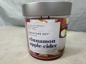 New Signature Soy Plant Based Wax Blend 2 Wick Candle - Cinnamon Apple Cider