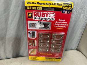 8 New Pairs of Ruby Monkey Magnets