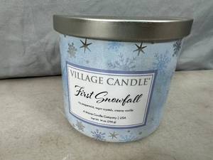 New Village Candle 3 Wick First Snowfall Candle