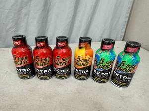 6 New 5 Hour Energy Shots - 3 Flavors