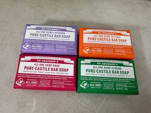4 New Bars of Dr. Bronners Bar Soap