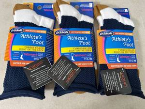 3 New Pair Dr Scholls Athletes Foot Socks