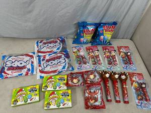 Assorted Candy, Cotton Candy, Suckers, Special Disney Suckers, Rudolph Suckers, and More