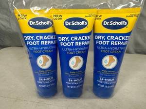 3 New Tubes of Dr. Scholls Hydrating Foot Cream
