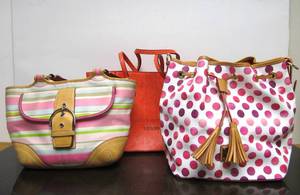 lot 165 image: Nice Group of 3 Designer Purses including Coach