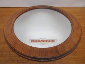 lot 178 image: Vintage Oval DRAMBUI Advertising Bar Mirror