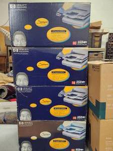 lot 183 image: Lot of 4 Brand New Hewlett Packard HP ScanJet 6250CXI Professional Color Series Scanners