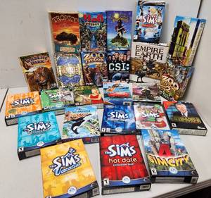 lot 186 image: Large Lot of Brand New Unused Big Box PC Computer Games