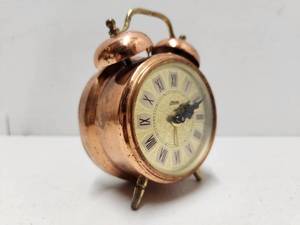 lot 199 image: Vintage KAISER West-German Copper & Brass Alarm Clock