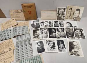 lot 203 image: Estate Collection of Old 1940s-50s era Hollywood Actor & Actress Photo Cards