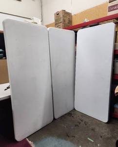 lot 214 image: Lot of 3 Quality LIFETIME 6 Plastic Folding Tables