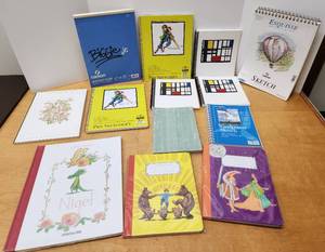 lot 239 image: Large Group of Quality Brand New Sketchbooks Composition Books etc