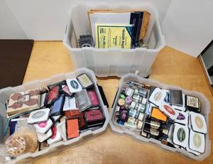 lot 266 image: Large Lot of Quality Brand New Scrapbook Stamping INK Art Supplies