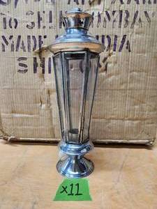 lot 273 image: Brand New Case of 11 NOS Chrome Lightpost Lamps