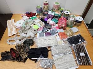 lot 291 image: HUGE Lot of Quality Brand New Ribbon, Trim, Material etc