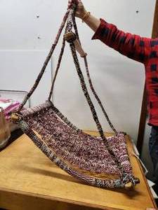 lot 298 image: Very Nice Quality Unused Recycled Rope Woven Hammock Chair