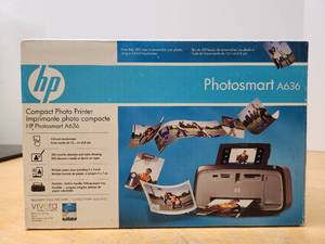 lot 301 image: Brand New HP PhotoSmart A636 Compact Photo Printer