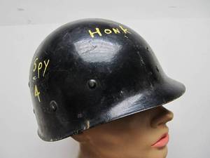 lot 32 image: Original Vintage WW2 Decorated Helmet Liner