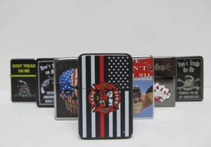 lot 36 image: Lot of 7 Like-New Patriotic etc Lighters