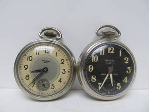 lot 39 image: 2 Vintage WESTCLOX Scotty & DAX Pocket Watches