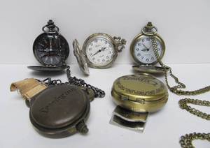 lot 41 image: Lot of 5 Assorted Pocket Watches
