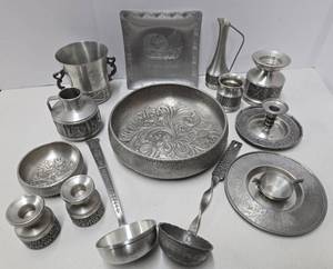 lot 121 image: Collection of Vintae Norway Pewter by K.L. Tinn