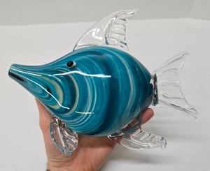 lot 86 image: Art Glass WhaleFish Sculpture #2