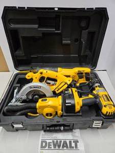lot 130 image: Nice Condition Working Set of DEWALT Power Tools