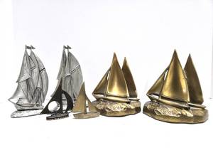lot 138 image: Lot of Vintage Sailboat Bookends etc