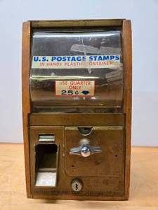 lot 3 image: Vintage VICTOR Coin-Op US Postage Stamp 25 Cent Vending Machine
