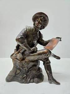 lot 326 image: Antique Figural Spelter Sculpture