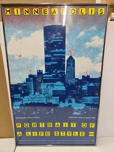 lot 357 image: Large Framed Vintage MINNEAPOLIS Art Exhibition Poster - A Portrait of a Lifestyle
