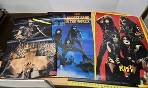 lot 371 image: Lot of Original Vintage Early 80s KISS Band Posters