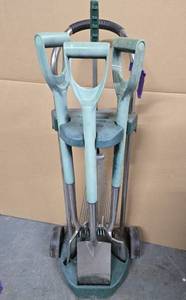 lot 373 image: Brookstone LawnGarden Tool Set wStand
