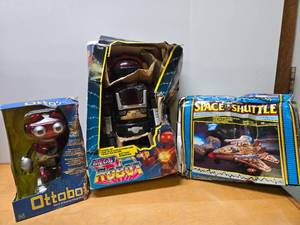 lot 390 image: 3 Unopened Larger Size Robot Toys 