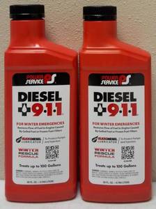 (2) Power Service Diesel 911 For Winter Emergencies - Treats Up To 100 Gallons