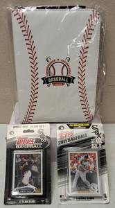 (1) Baseball League Card Binder with Sleeves & (1) White Sox topps 2011 & (1) 2012 Cards (View Photos)